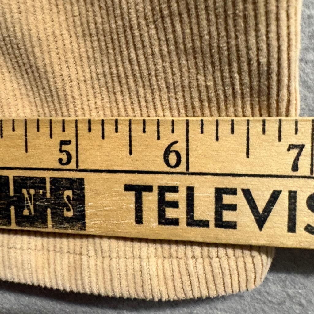 Quiksilver Corduroy Pants Mens 31 Tan Beige Straight Tapered Fit Stretch