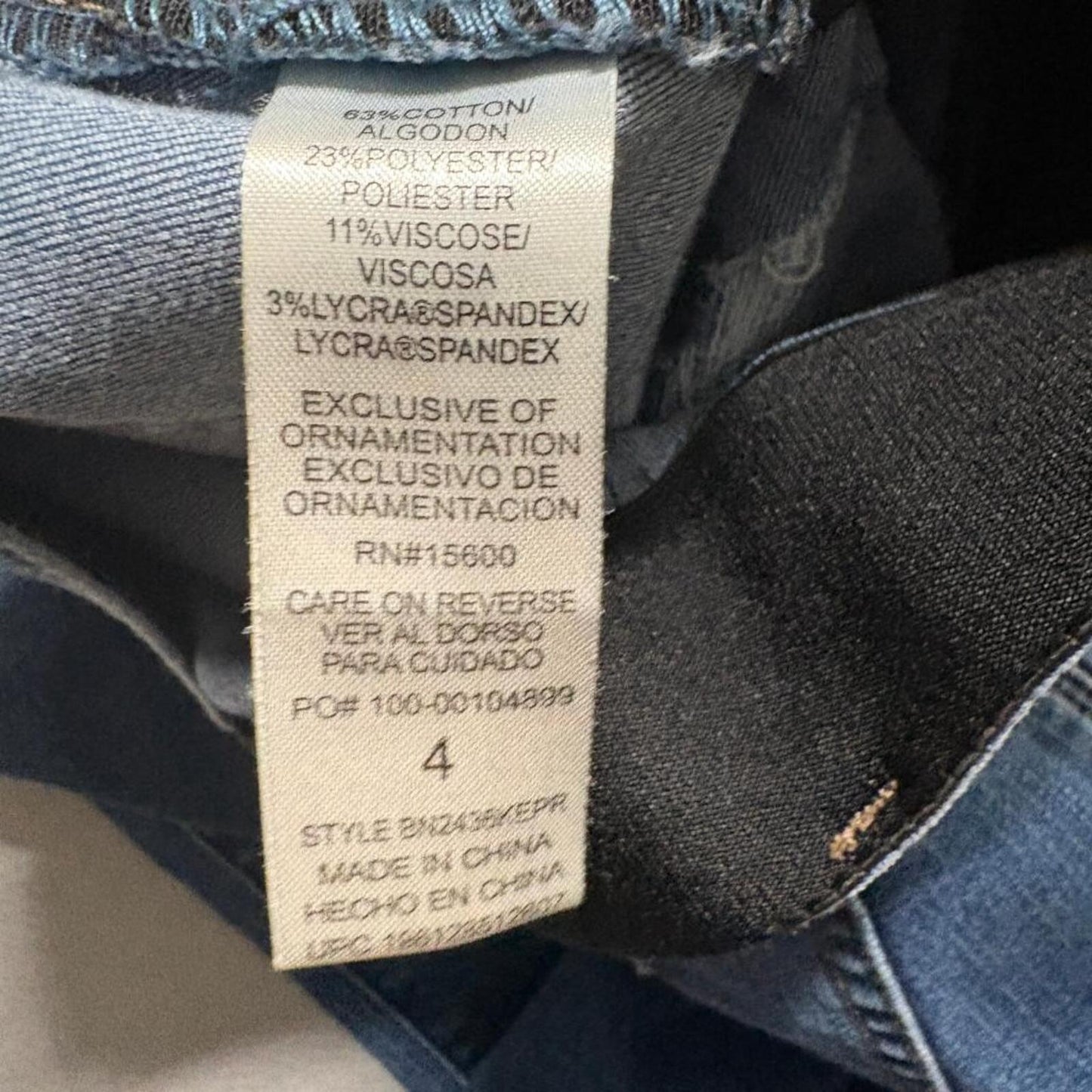 Democracy Ab Technology Jeans Womens 4 Blue Distressed Raw Hem Crop Skinny