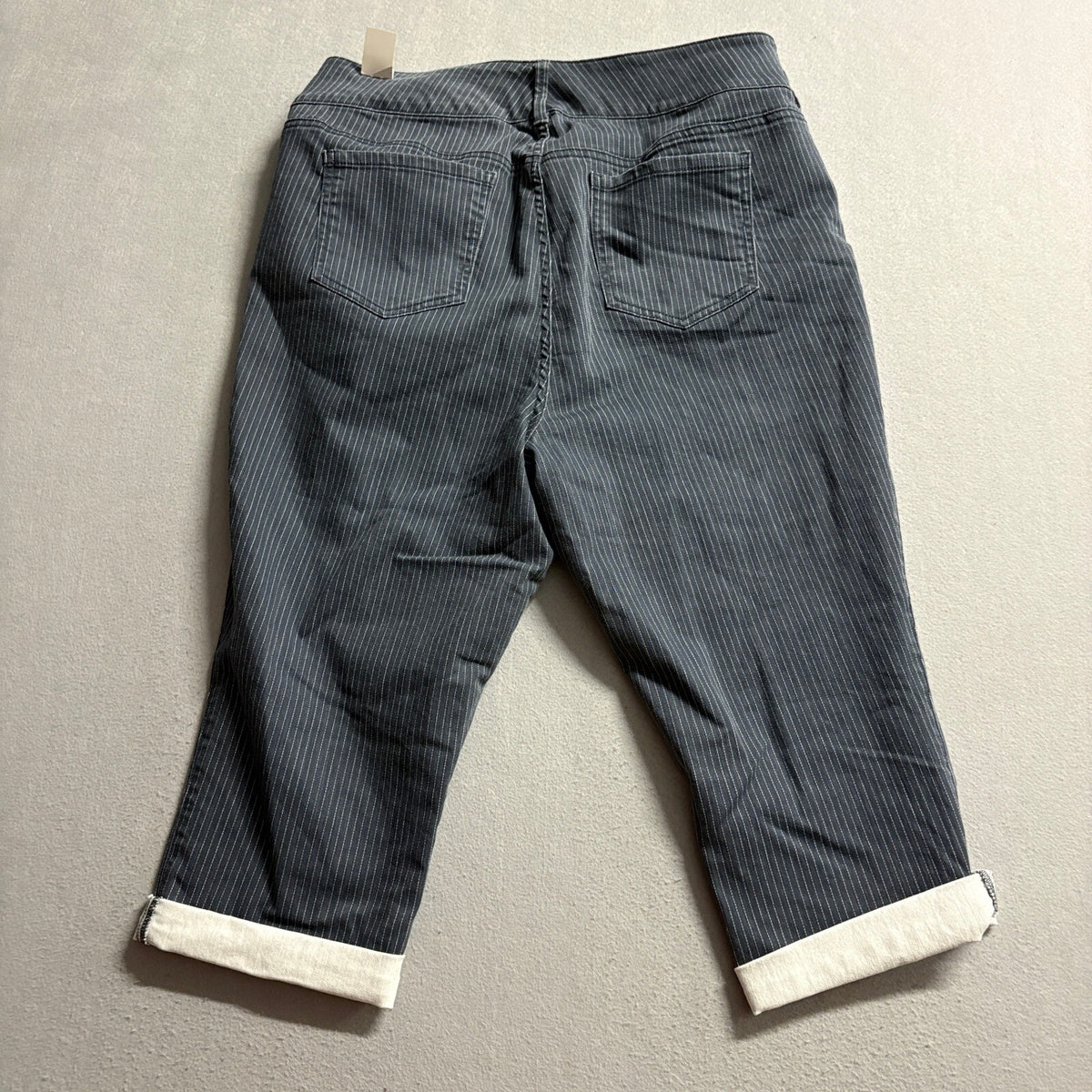 Torrid Denim Jegging Crop Pants Womens Plus Size 20 Pinstripe Blue Stretch New