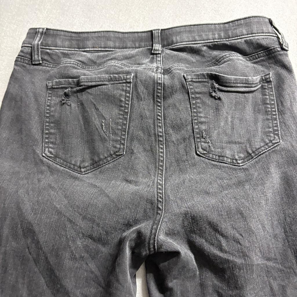 Torrid Premium Sky High Skinny Jeans Womens 12S Black Distressed High Rise