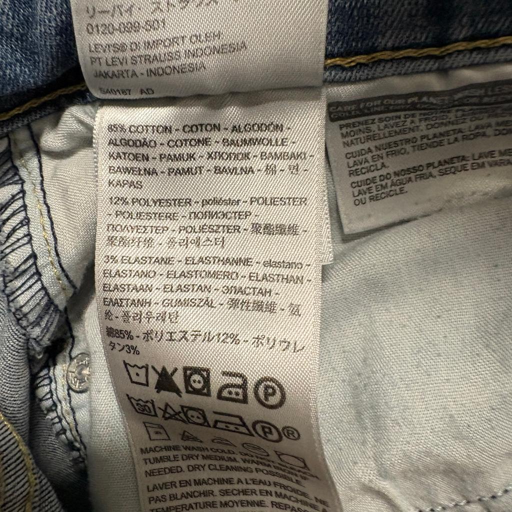 Levis Classic Mid Rise Skinny Jeans Womens 10M W30 L30 Medium Wash Stretch Blue