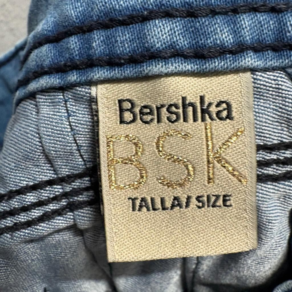 Bershka BSK Denim Collection Skinny Jeans Womens Size 26 Blue Stretch Low Rise