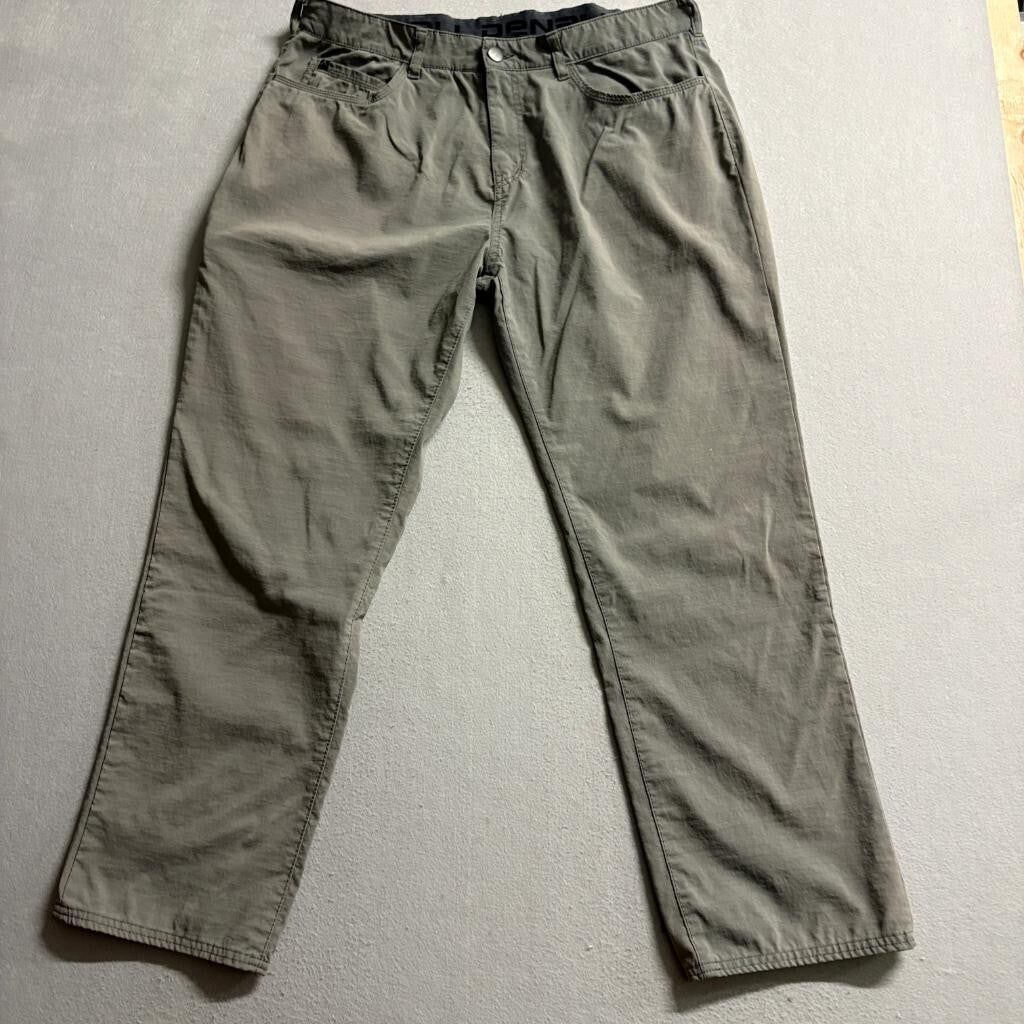 Denali Mens Pants 34x30 Gray Nylon Spandex Stretch Hiking Outdoor Cargo