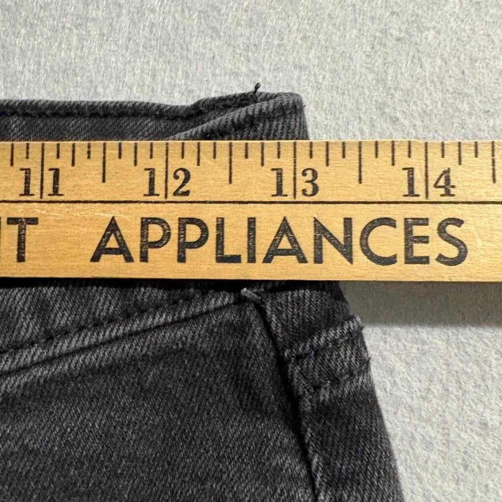 Wild Fable Super High Rise Straight Jeans Womens Size 4 Black Acid Wash Bleached