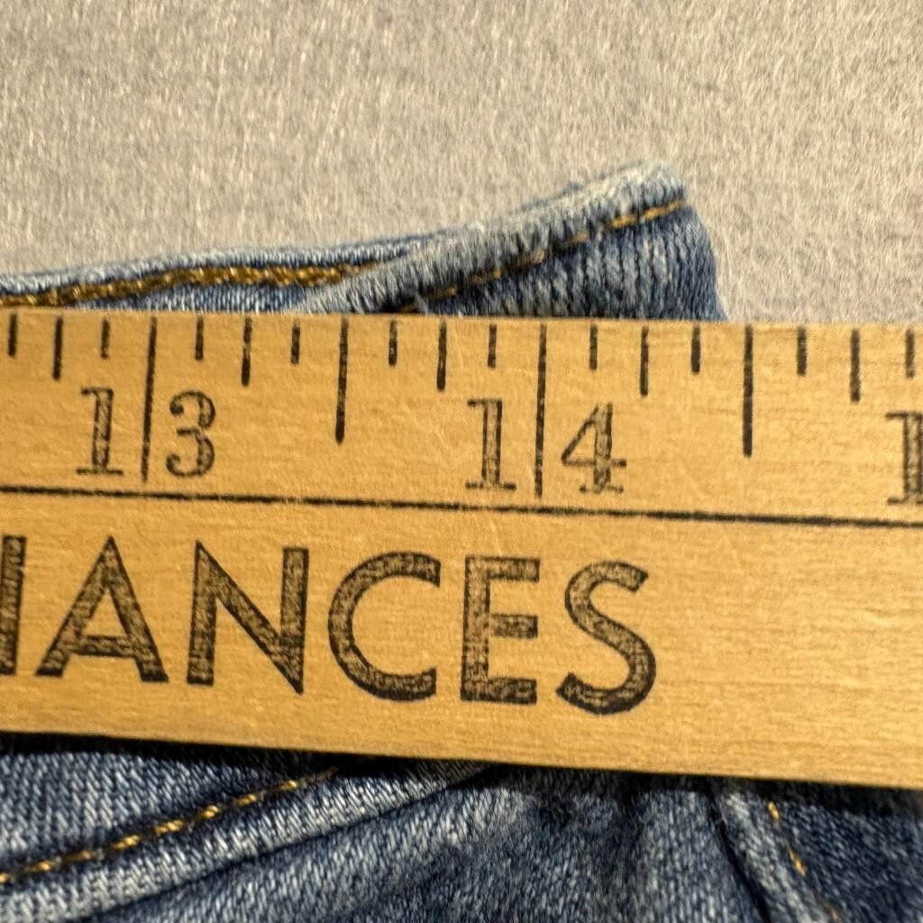 Levi's 721 High Rise Skinny Jeans Womens Size 31 Distressed Ripped Blue Denim
