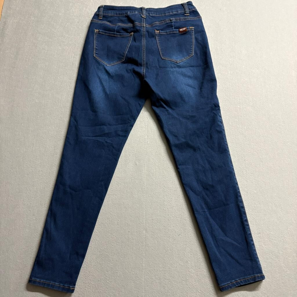 Sweet Look Premium Denim Skinny Jeans Womens Size 13 Dark Wash Stretch Blue
