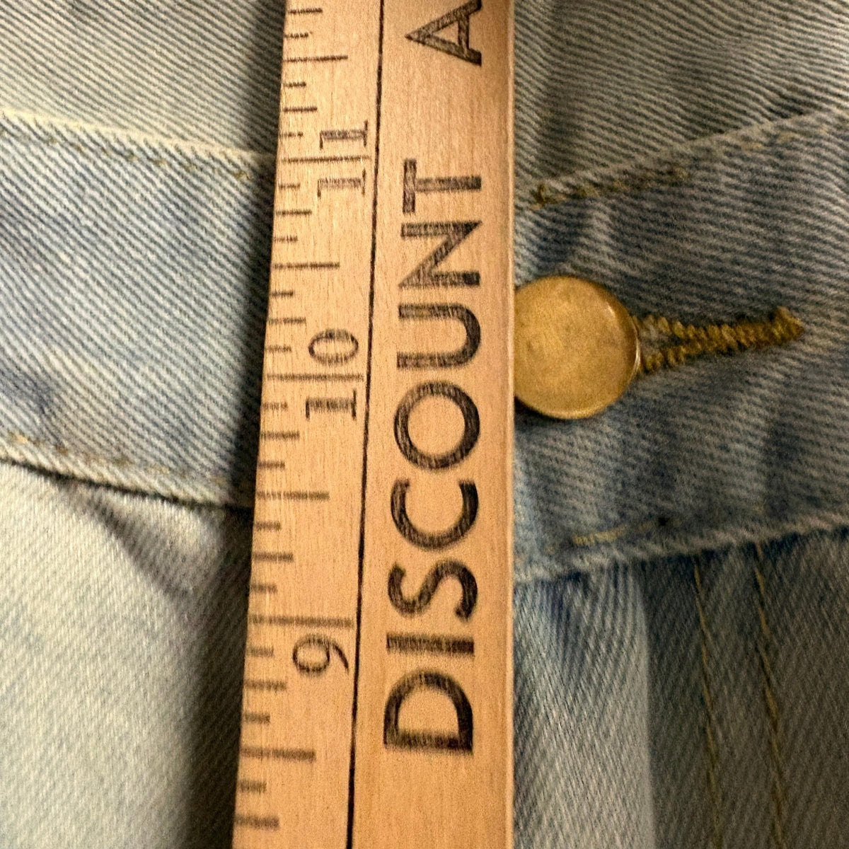 Unbranded Distressed Jeans Mens 3XL Light Wash Yellow Mesh Ripped Denim Pants