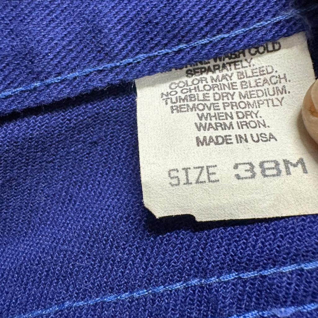 Vintage Boss Jeans Mens 38M Royal Blue Denim Pants Made in USA Workwear