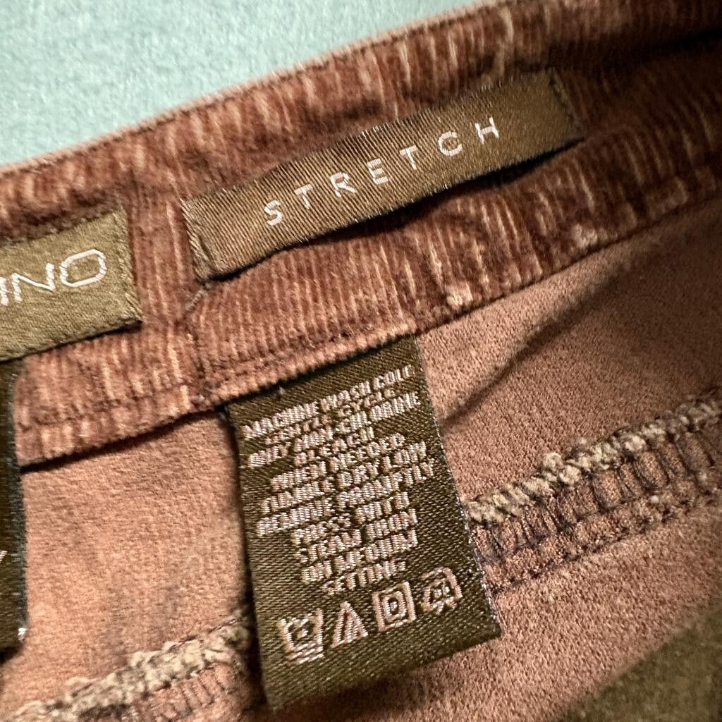 Bandolino Corduroy Pants Womens 6 Brown Stretch Bootcut Flare Cotton Blend