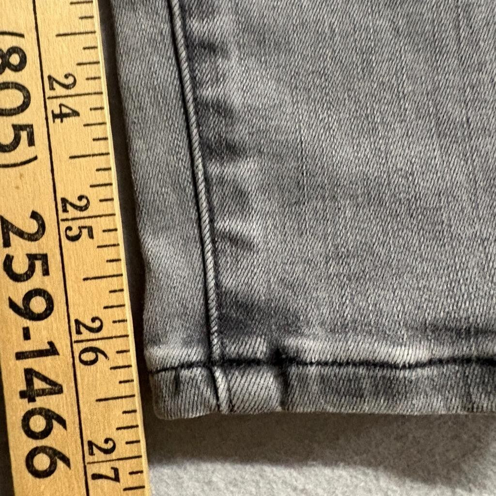 Frame Le Skinny de Jeanne Crop Jeans Womens 24 Gray Stretch Denim Turkish Cotton