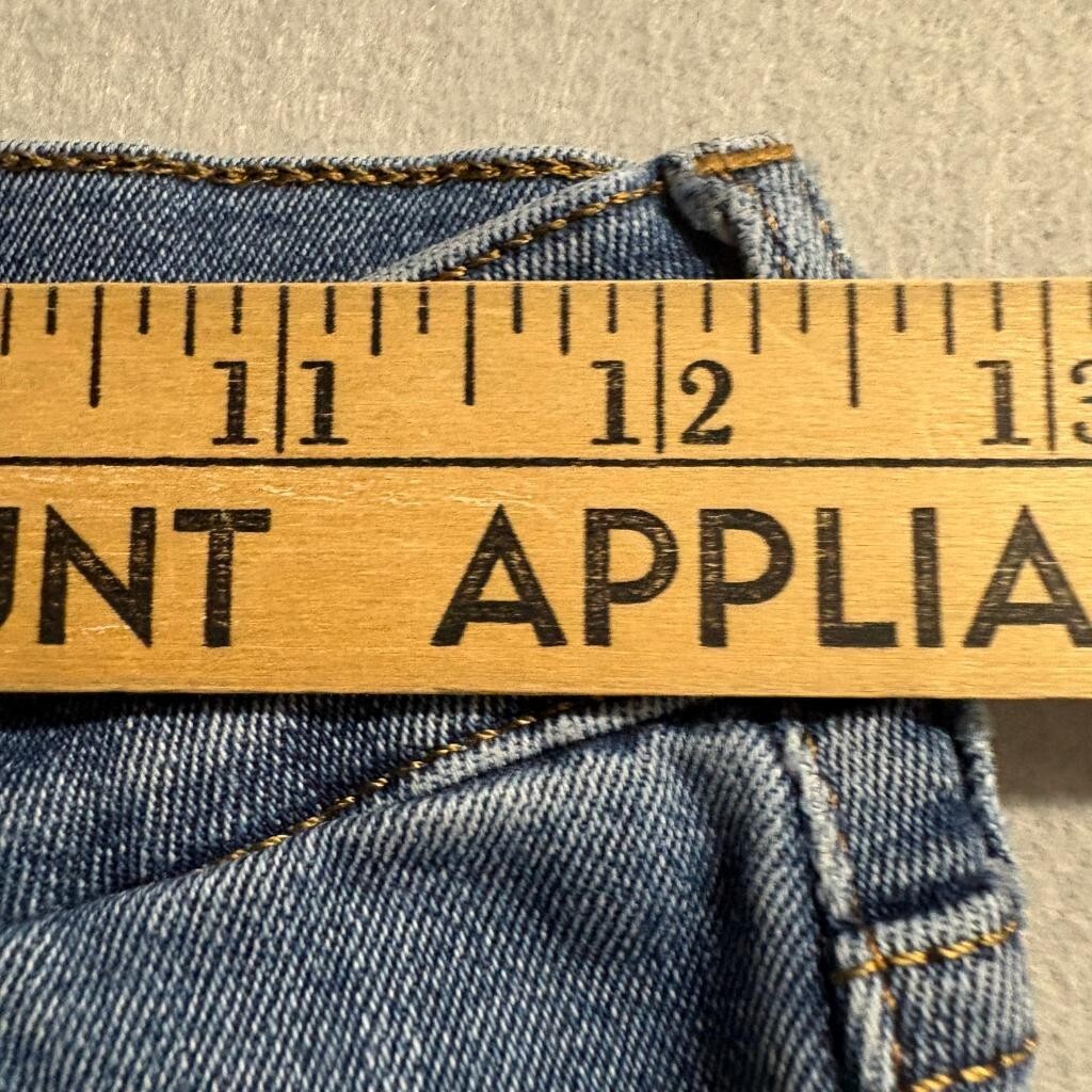 Everlane The Authentic Stretch Slim Bootcut Jeans Womens 24 Blue Raw Hem Denim