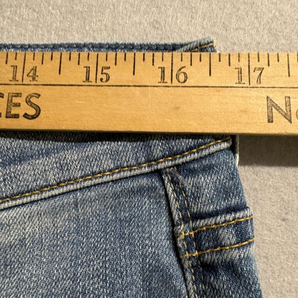 Treasure & Bond Boyfriend Jeans Womens 28 Distressed Cuffed Blue Denim