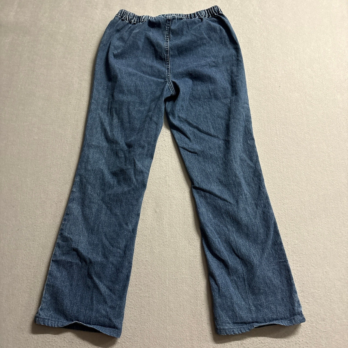 DG2 Diane Gilman Elastic Waist Jeans Womens Size M Medium Blue Denim Straight