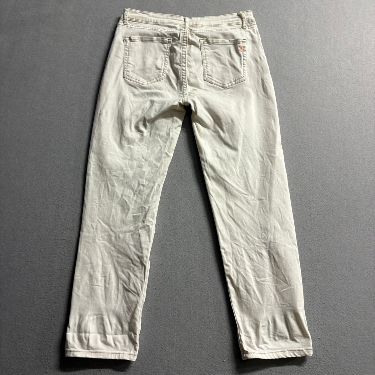 I & M Premium Jeans Womens Size 9 White Distressed Ripped Denim Stretch Pants