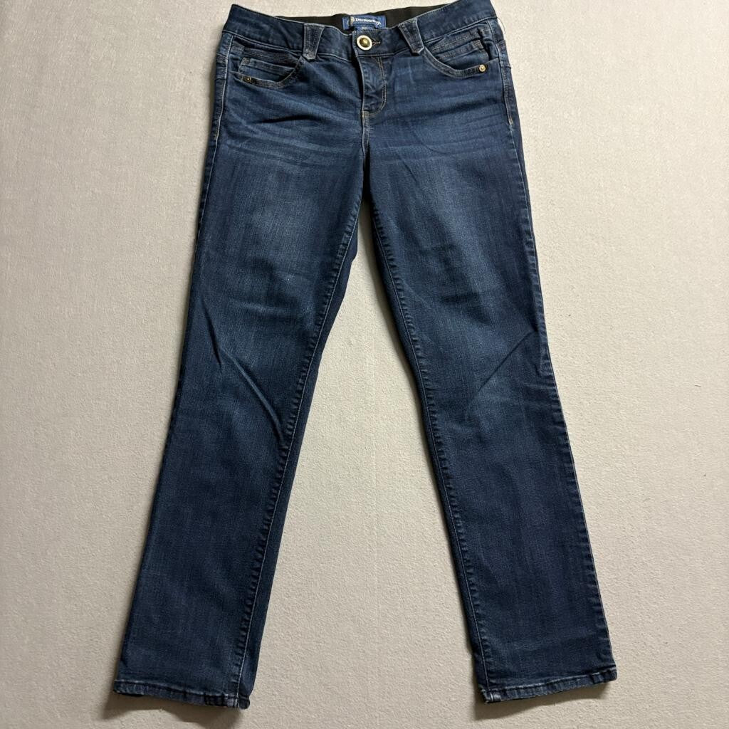 Democracy Ab Solution Jeans Womens 6P Blue Denim Straight Leg Stretch Petite