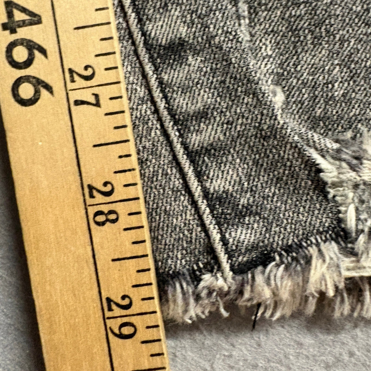 AGS Premium Denim Jeans Womens 5 Gray Distressed Ripped High Rise Skinny Stretch