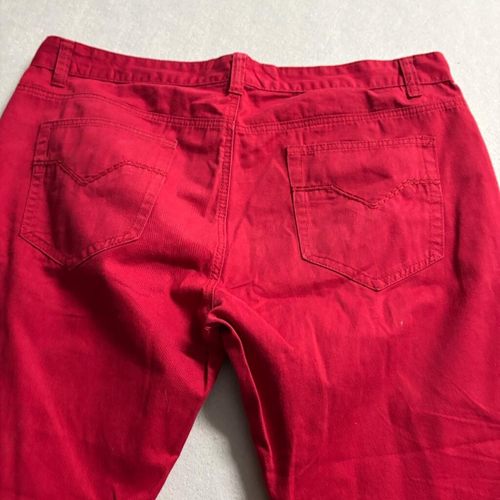 Ace of Diamond USA Red Jeans Womens Size 40x32 Straight Leg Cotton Denim