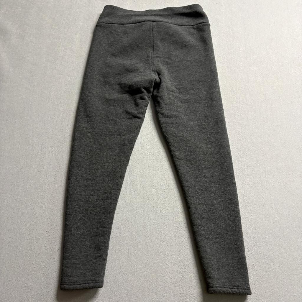 Girls Fleece Lined Leggings Gray Thick Sherpa Warm Winter Pants Size L 10-12