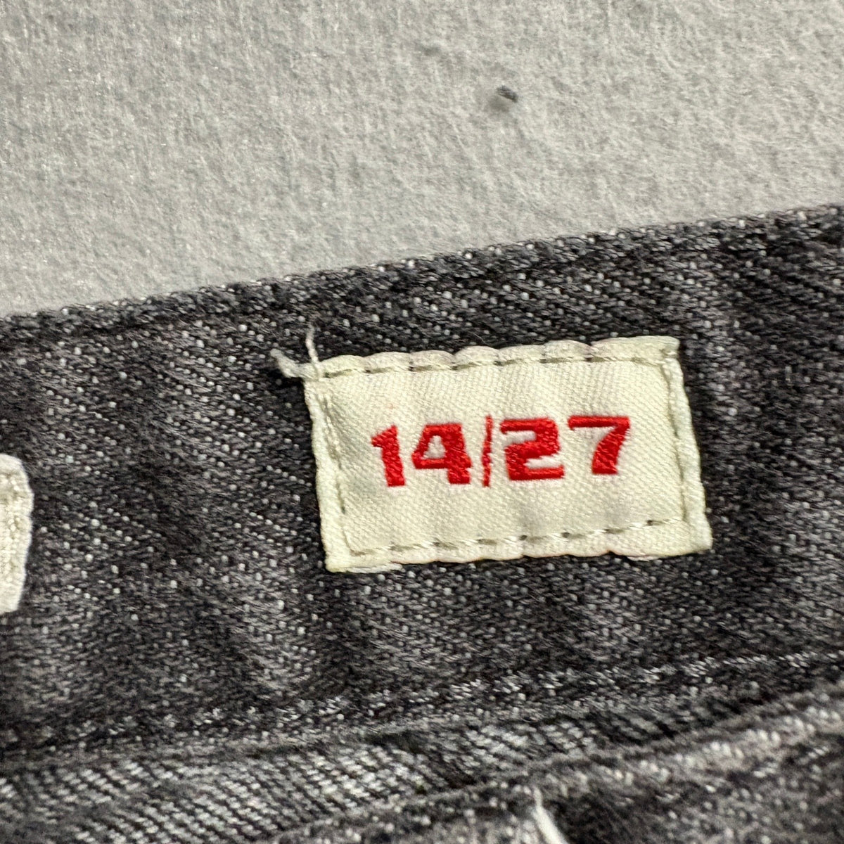16 Revolution BB Jeans Womens 14/27 Gray Denim Straight Leg High Rise Stretch