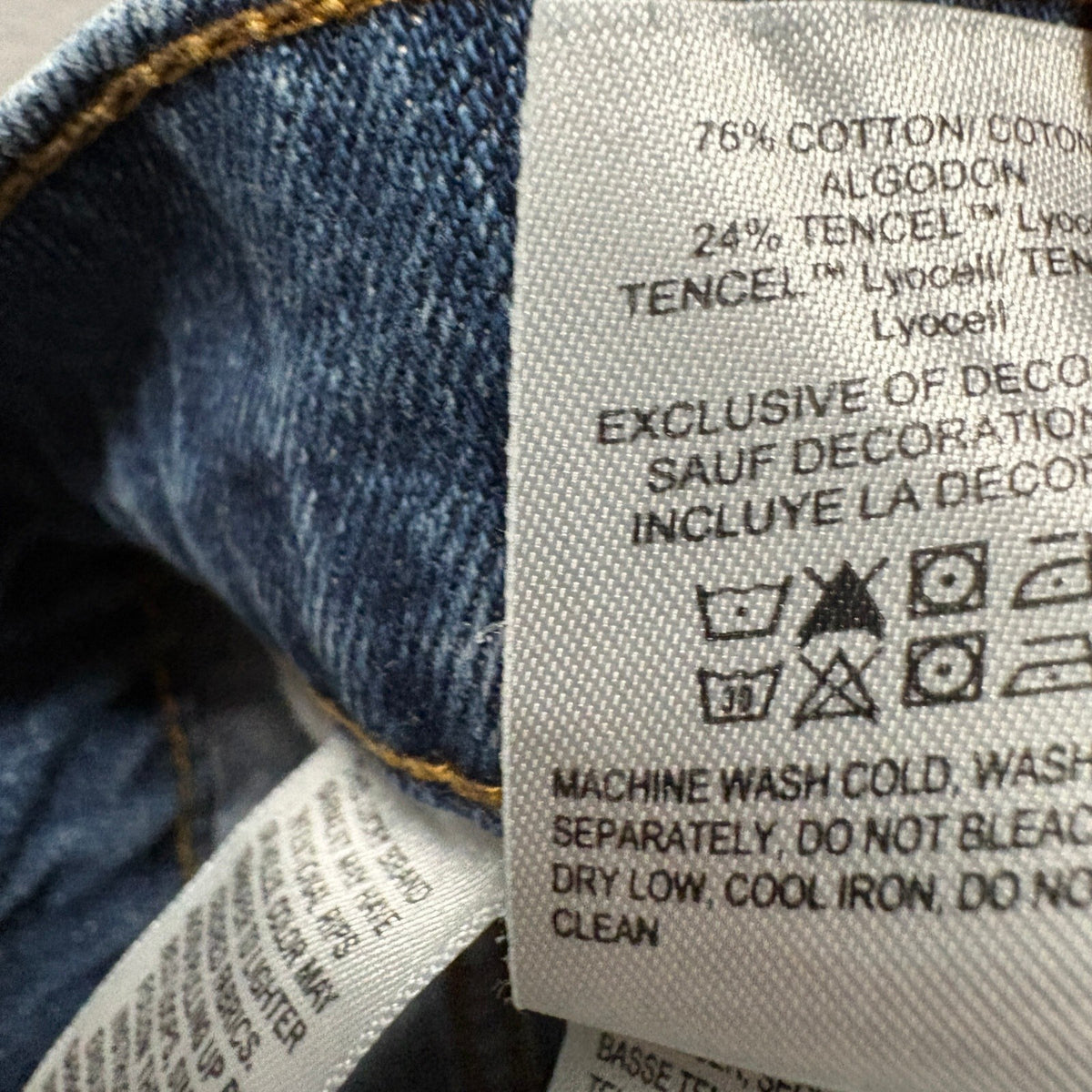 Lucky Brand 121 Slim Straight Jeans Mens 29 x 32 Blue Denim Tencel Cotton Blend