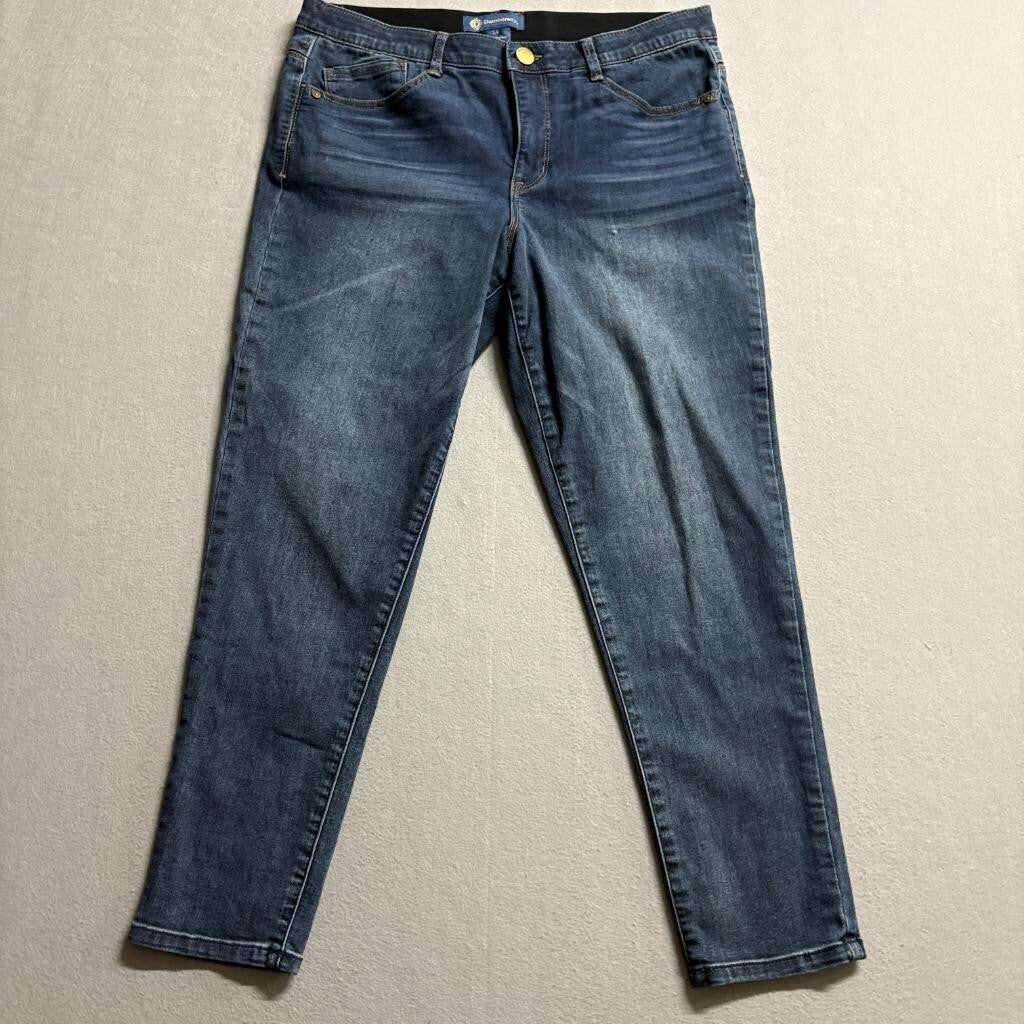 Democracy Absolution Jeans Womens 14 Blue Denim Skinny Slimming Stretch Crop