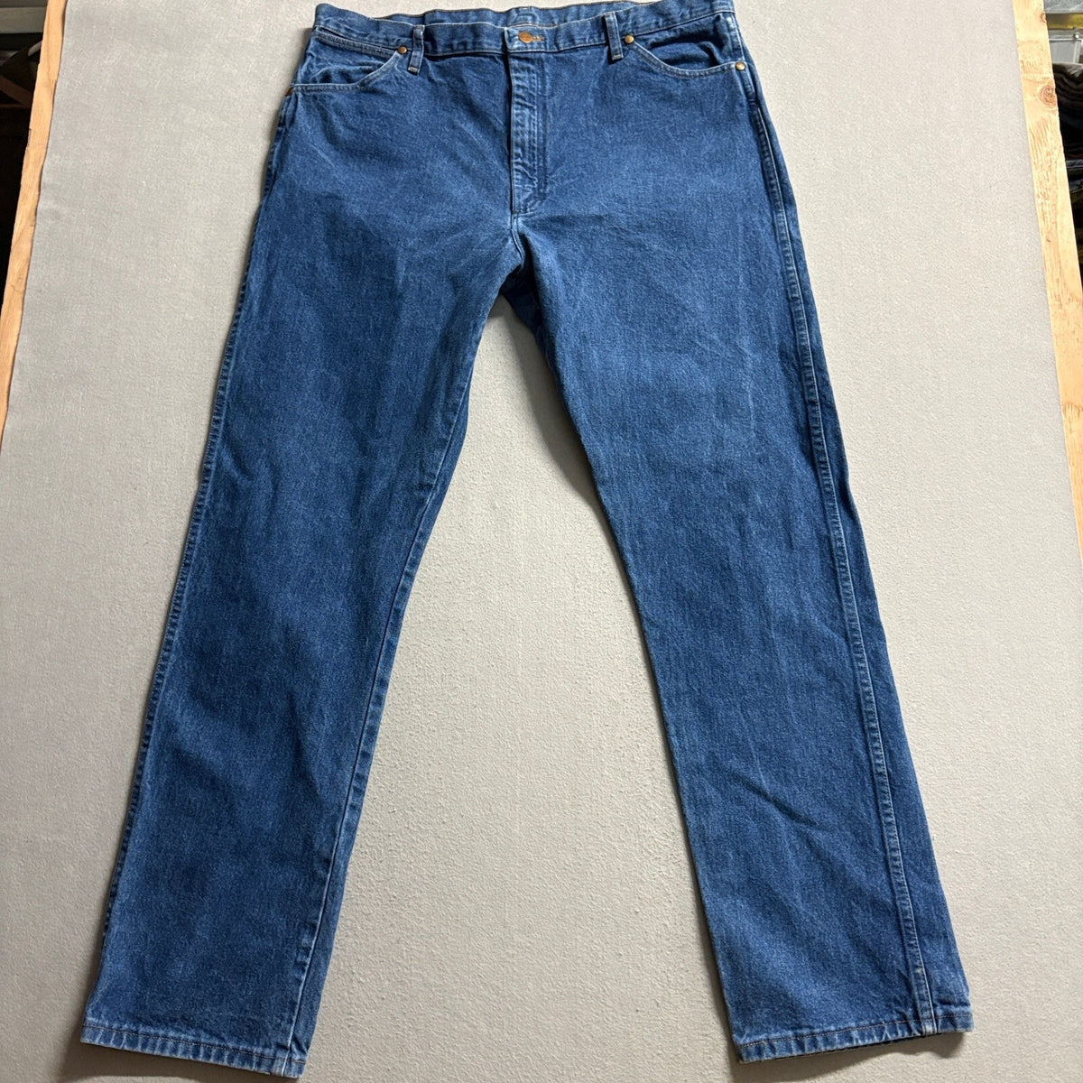 Wrangler 13MWZPW Cowboy Cut Original Fit Jeans Mens 40x34 Blue Denim Heavyweight