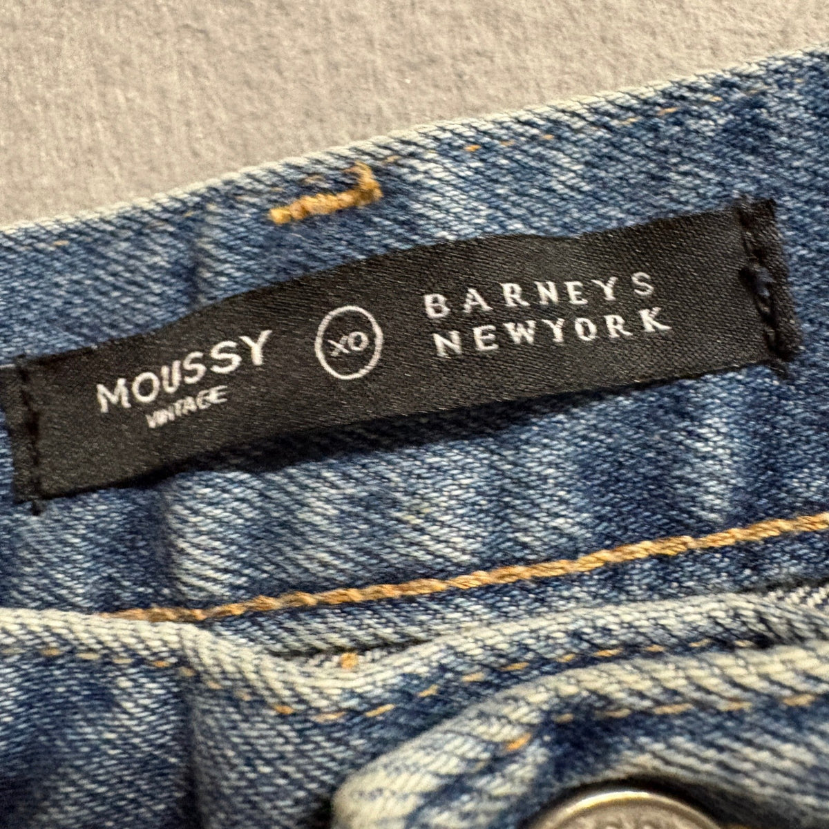 Moussy Vintage Barneys New York Jeans Womens 25 Distressed Blue Denim Japan Made