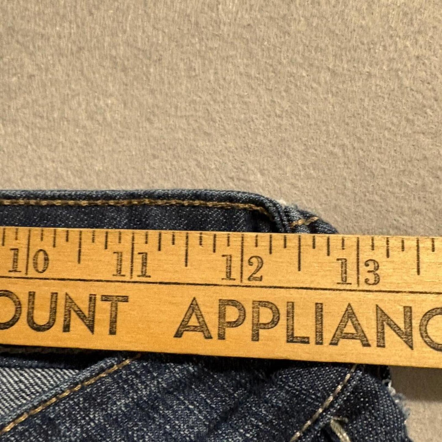 Hydraulic Jeans Womens Size 0 Blue Denim Capri Cropped Thick Stitch Y2K