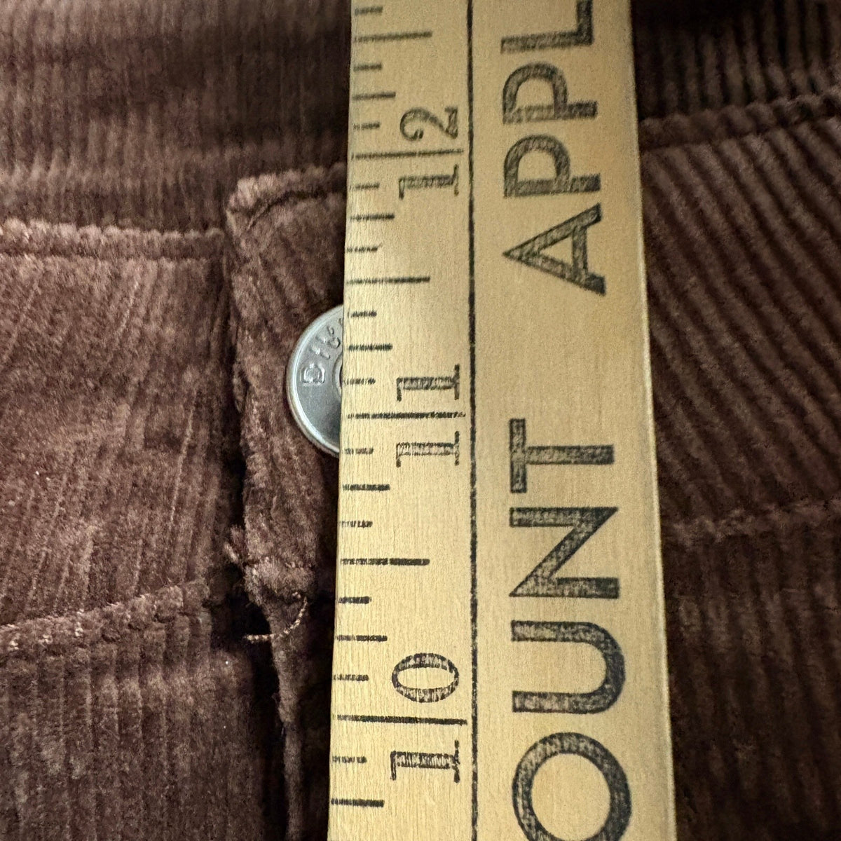 H&M Divided Corduroy Pants Womens Size 10 Brown High Waist Wide Leg Stretch NWT