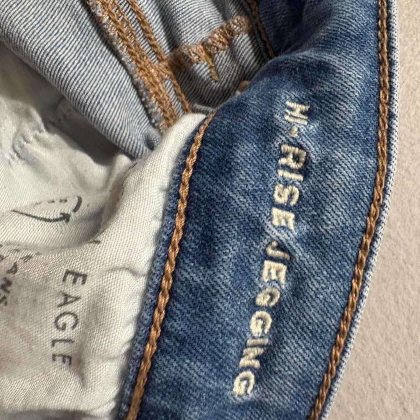 American Eagle Next Level Stretch Hi-Rise Jegging Jeans Womens 6 Short Blue