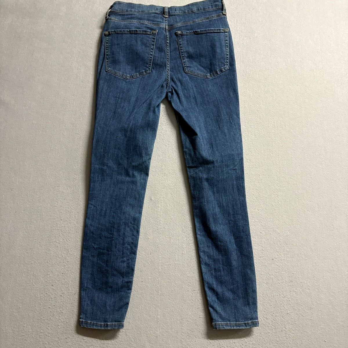 Free People Distressed Skinny Jeans Womens 28R Blue Denim Ripped Knee Stretch