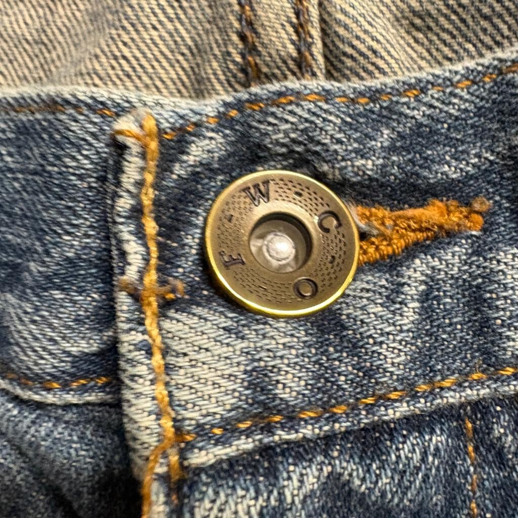 Free World Drifter Jeans Mens 33 Blue Denim Straight Leg 100% Cotton