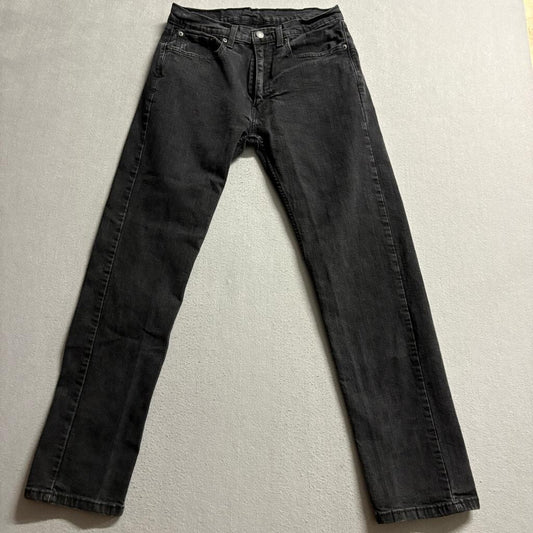 Levis 505 Regular Fit Jeans Mens 32x32 Black Denim Straight Leg Pants