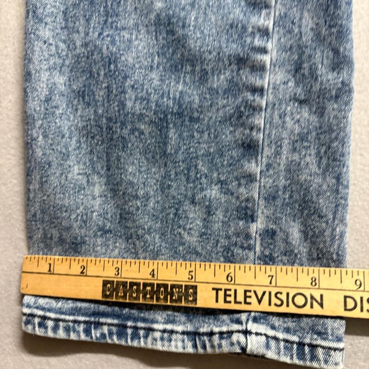 Between Us Cargo Jeans Womens Size 15 Acid Wash Blue Denim Straight Leg Stretch