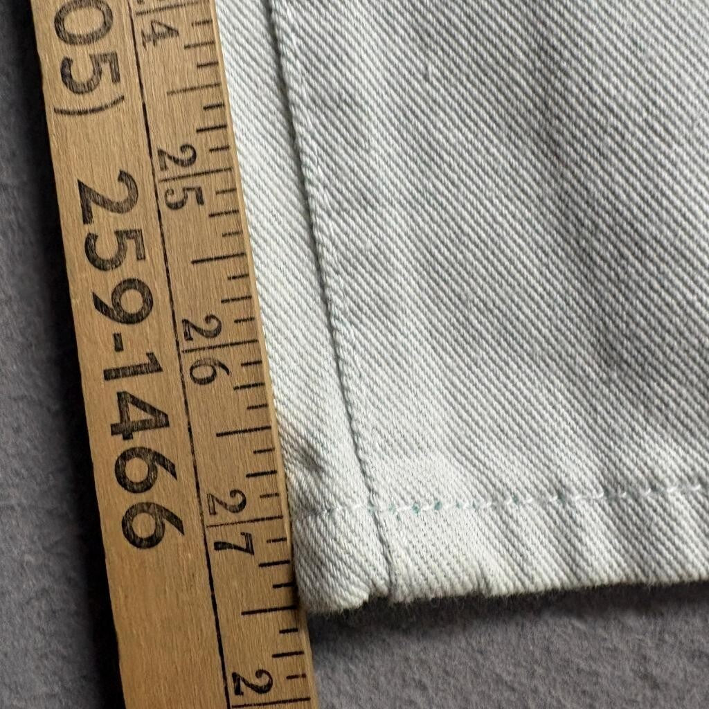 Shein Distressed Jeans Womens Medium Light Wash Green Underlay Ripped Wide Leg