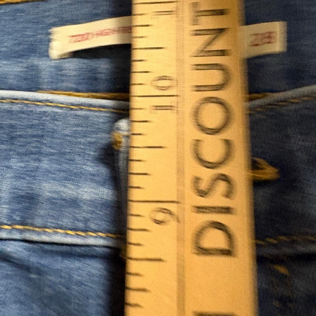 Levis 720 High Rise Super Skinny Jeans Womens 28 Distressed Ripped Blue Denim