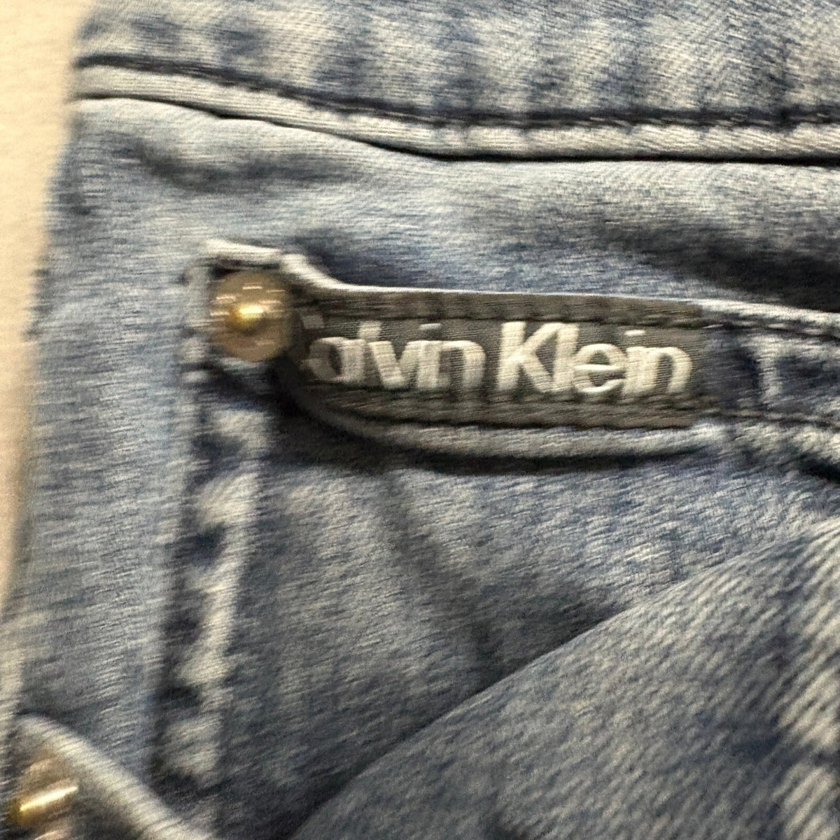 Calvin Klein Jeans Mens 34x30 Slim Straight Blue Stretch Denim Pants