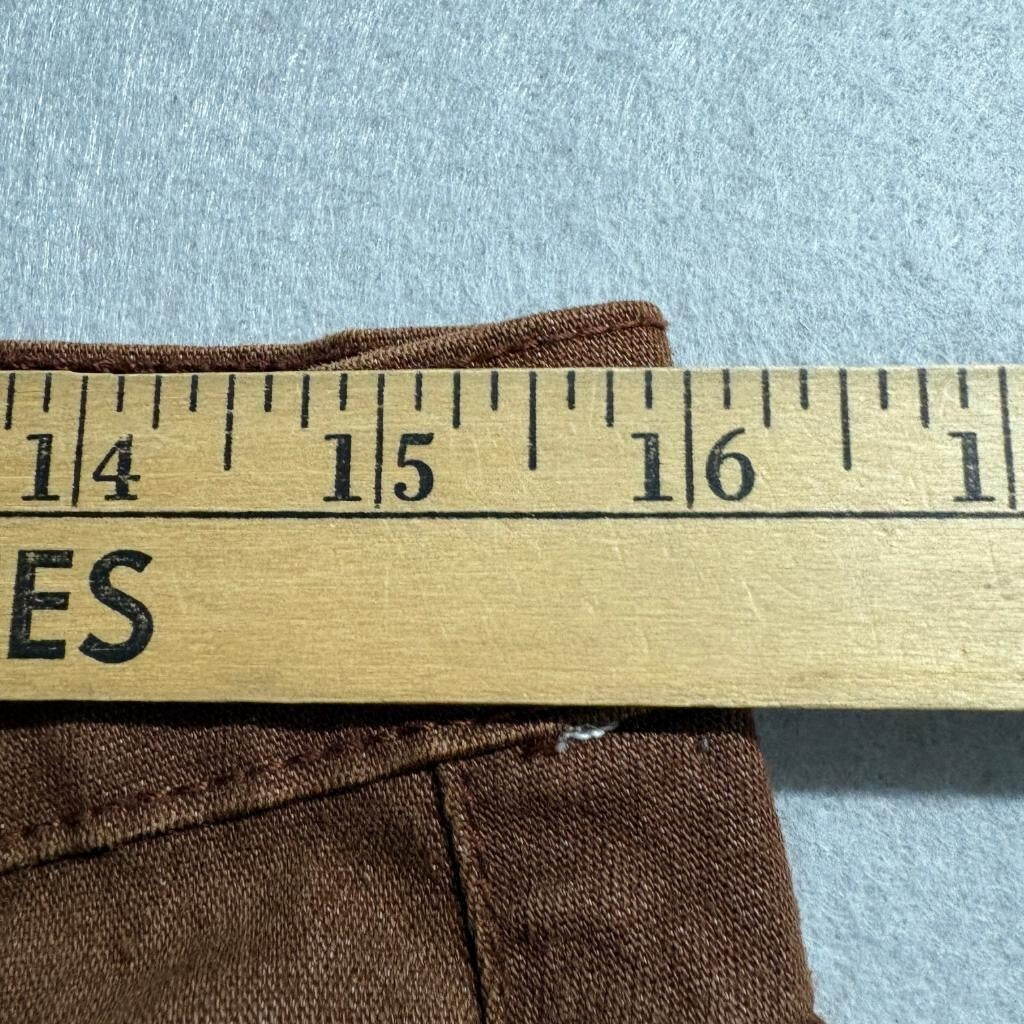 DG2 by Diane Gilman Studded Jeans Womens 12 Brown Stretch Denim Bootcut Flared