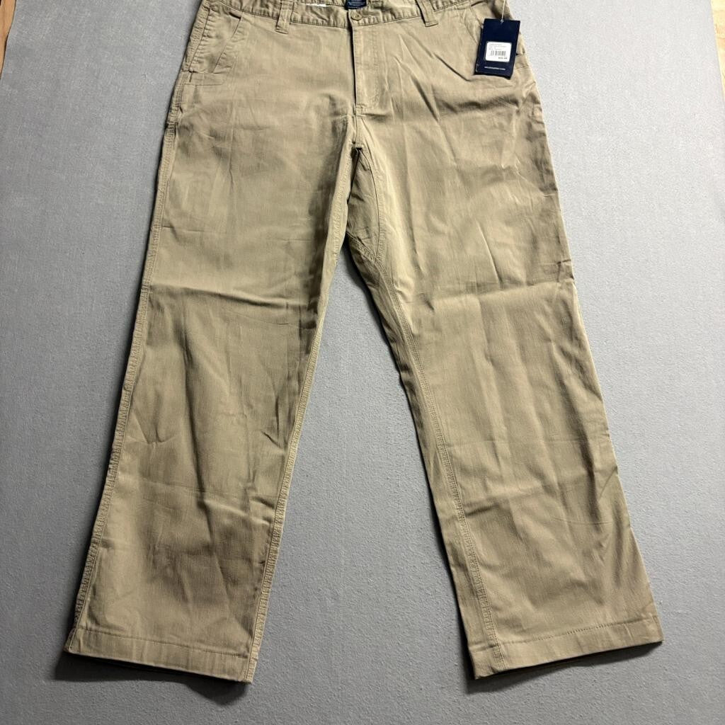West Marine Harbor Pant Mens 38 Driftwood Khaki Cotton Blend Stretch Chino Pants