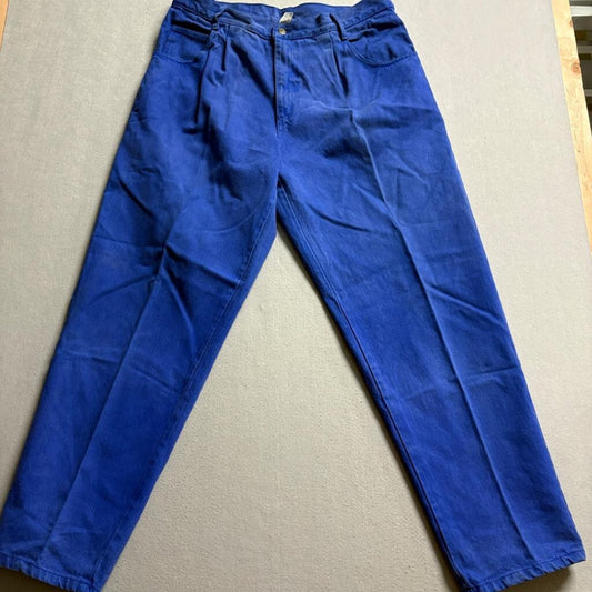 Rodin Vintage 90s Pleated Jeans Womens 38 Blue Denim High Rise Made in USA