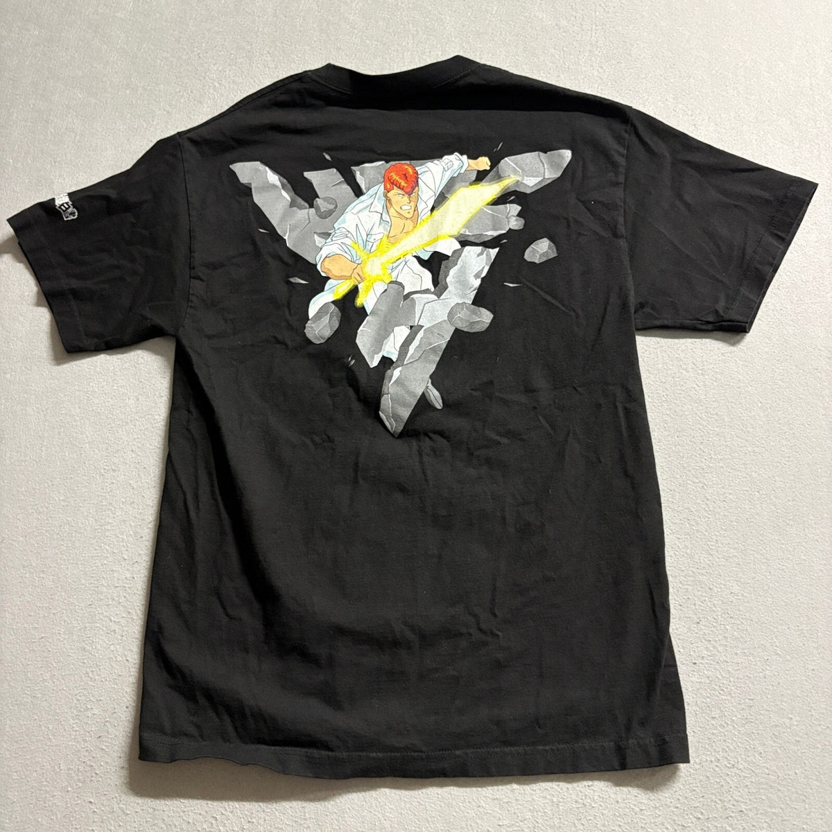 Yu Yu Hakusho Hypland Kazuma Kuwabara T Shirt Mens L Black Anime Spirit Sword