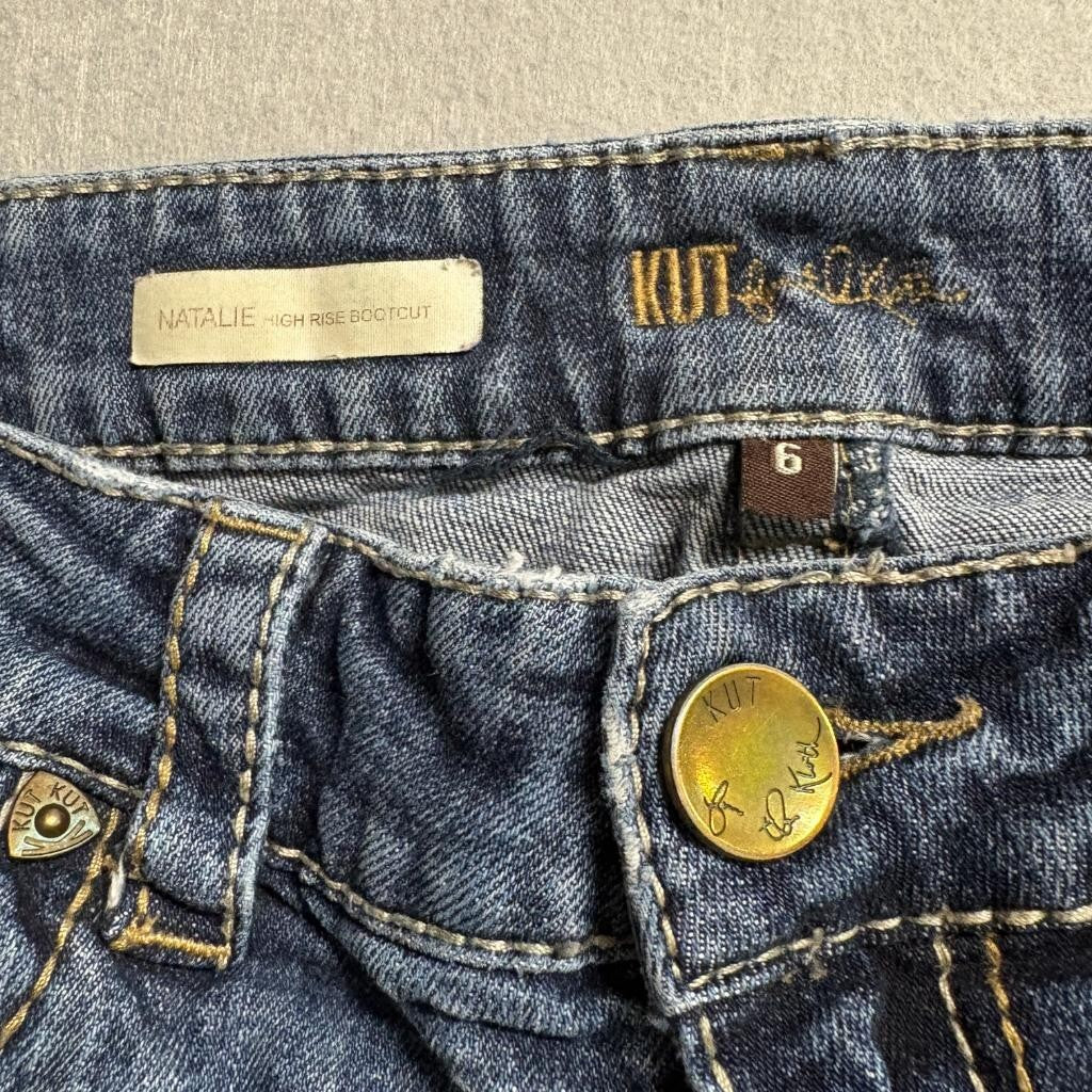 Kut from the Kloth Natalie High Rise Bootcut Jeans Womens Size 6 Blue Stretch