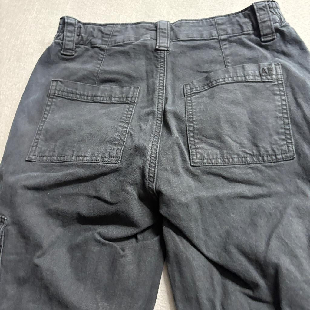American Eagle Outfitters Cargo Pants Women 0 Regular Gray Stretch High Rise