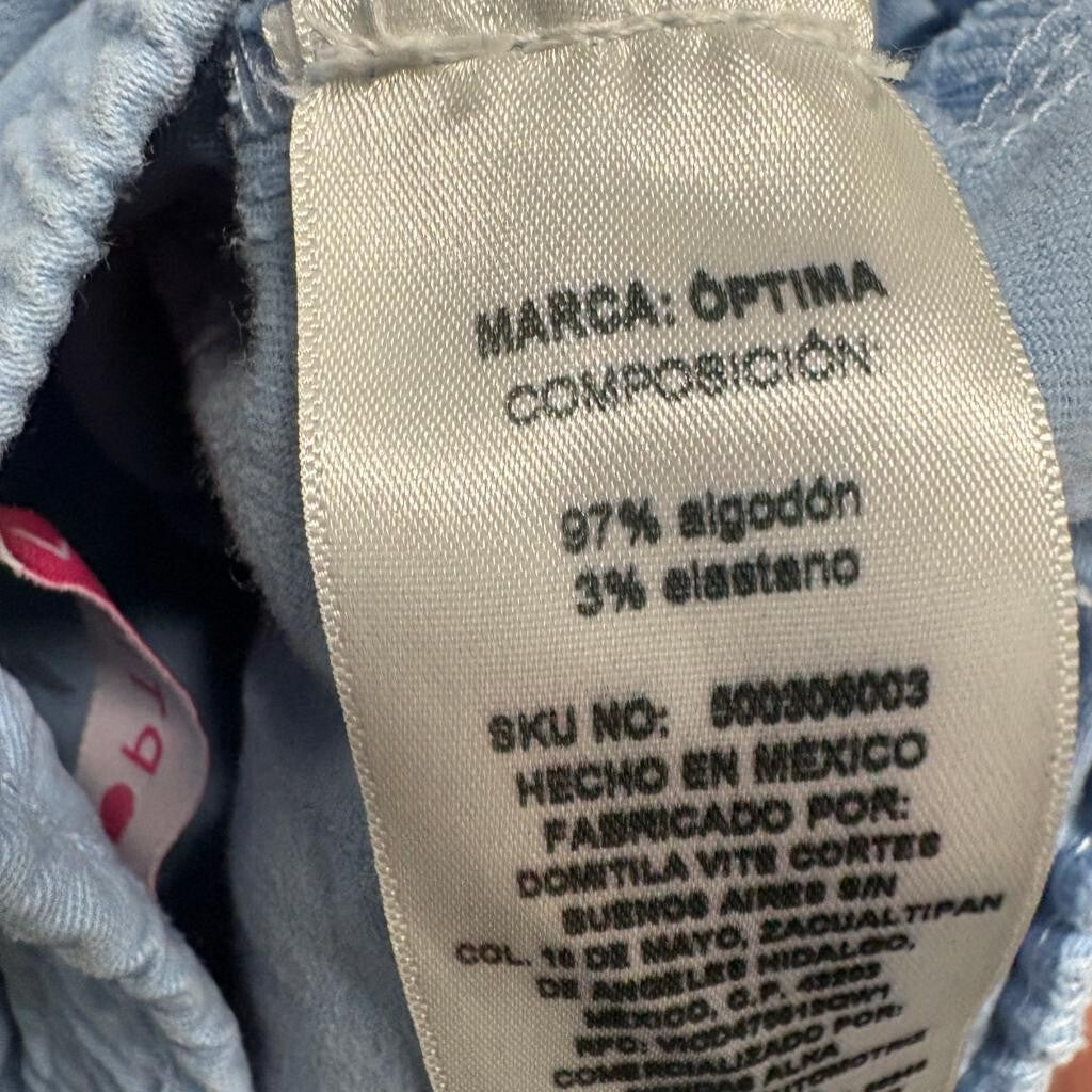 Optima Womens Blue Cotton Stretch Cargo Jogger Pants Size Large Elastic Waist