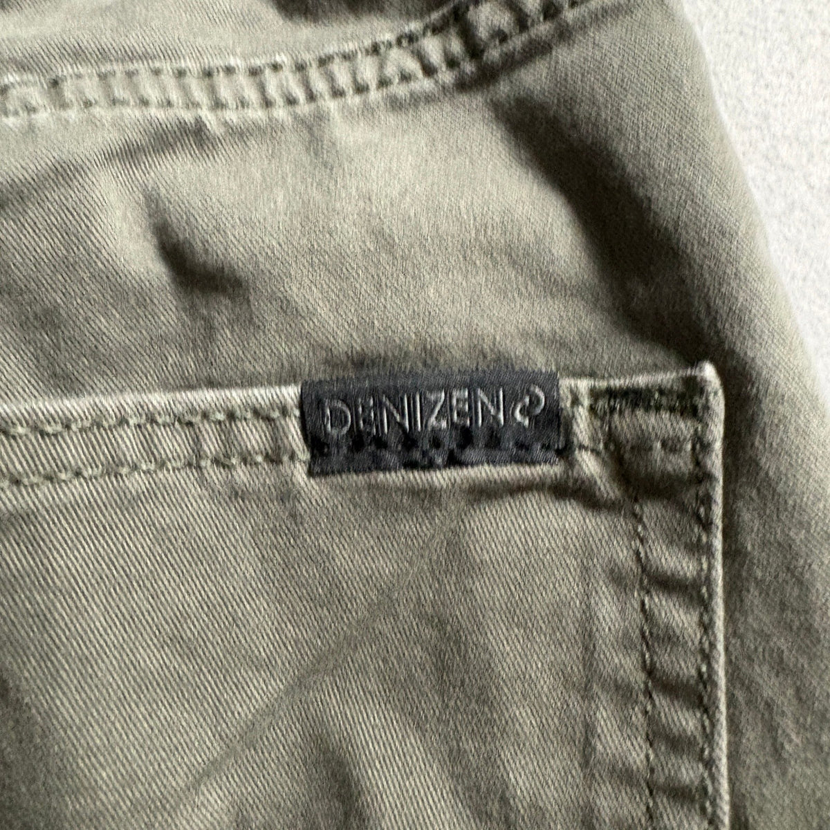 Denizen from Levis Mens Jogger Pants Green Cotton Stretch Elastic Waist Size