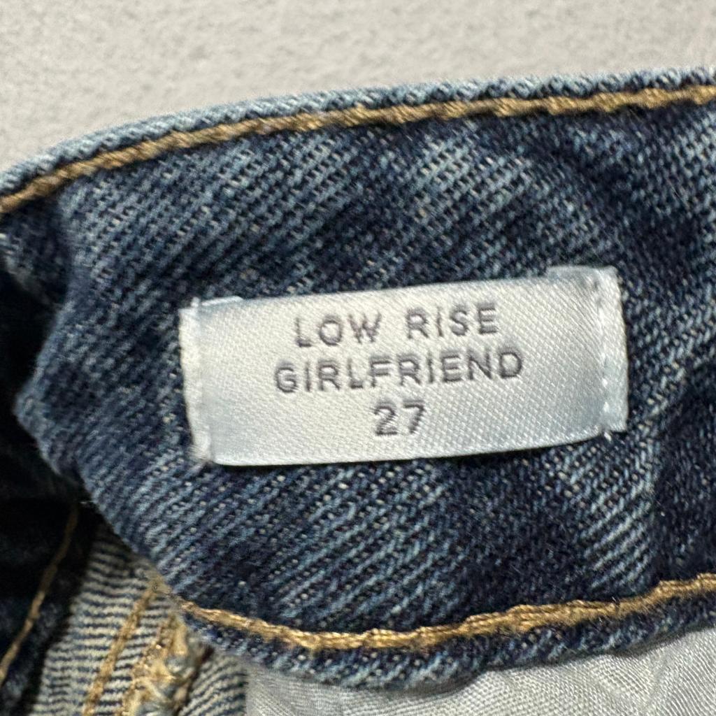 PacSun Low Rise Girlfriend Jeans Womens 27 Blue Denim 100% Cotton Flap Pocket