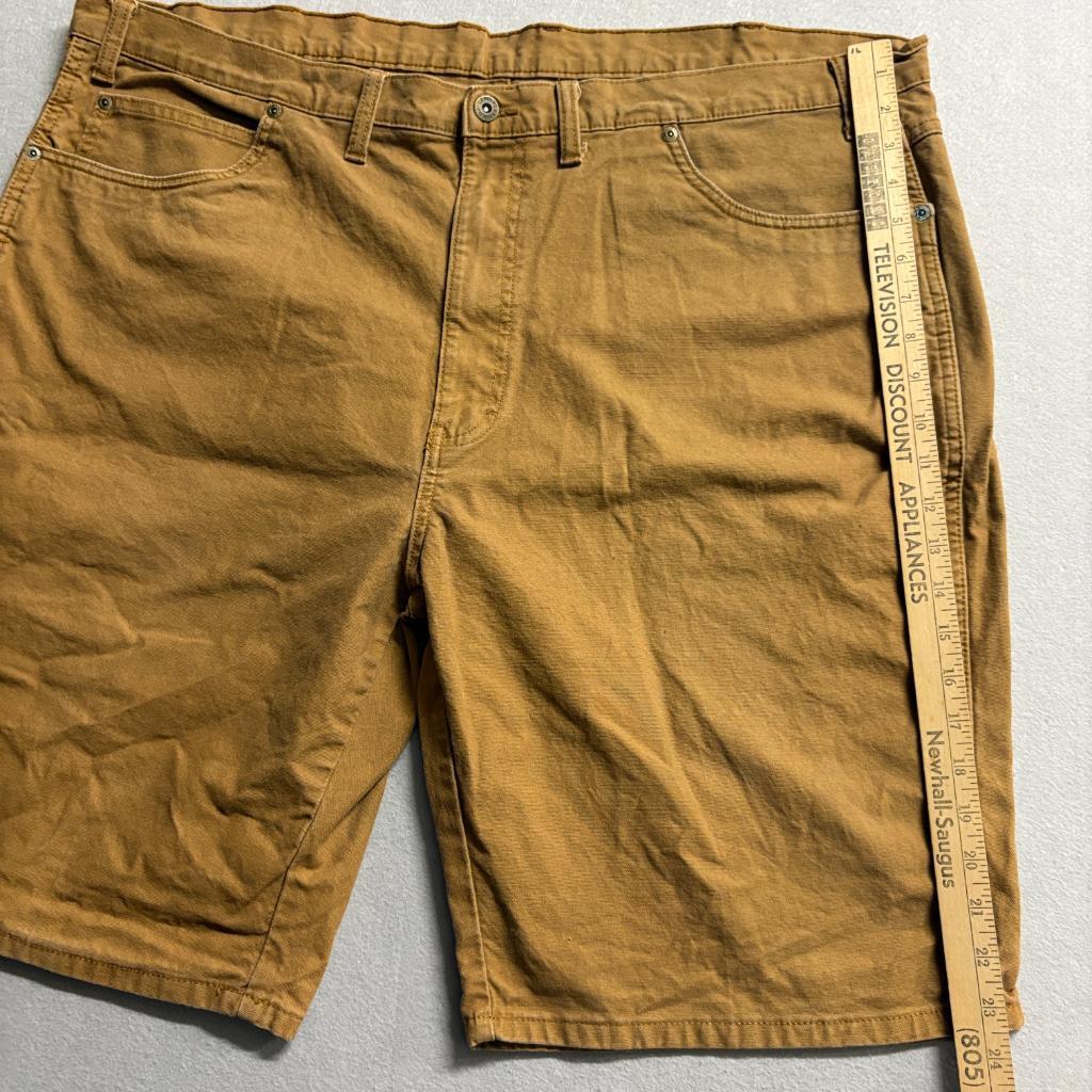 Genuine Dickies Mens Carpenter Shorts Size 44 Brown Cotton Blend Utility Work