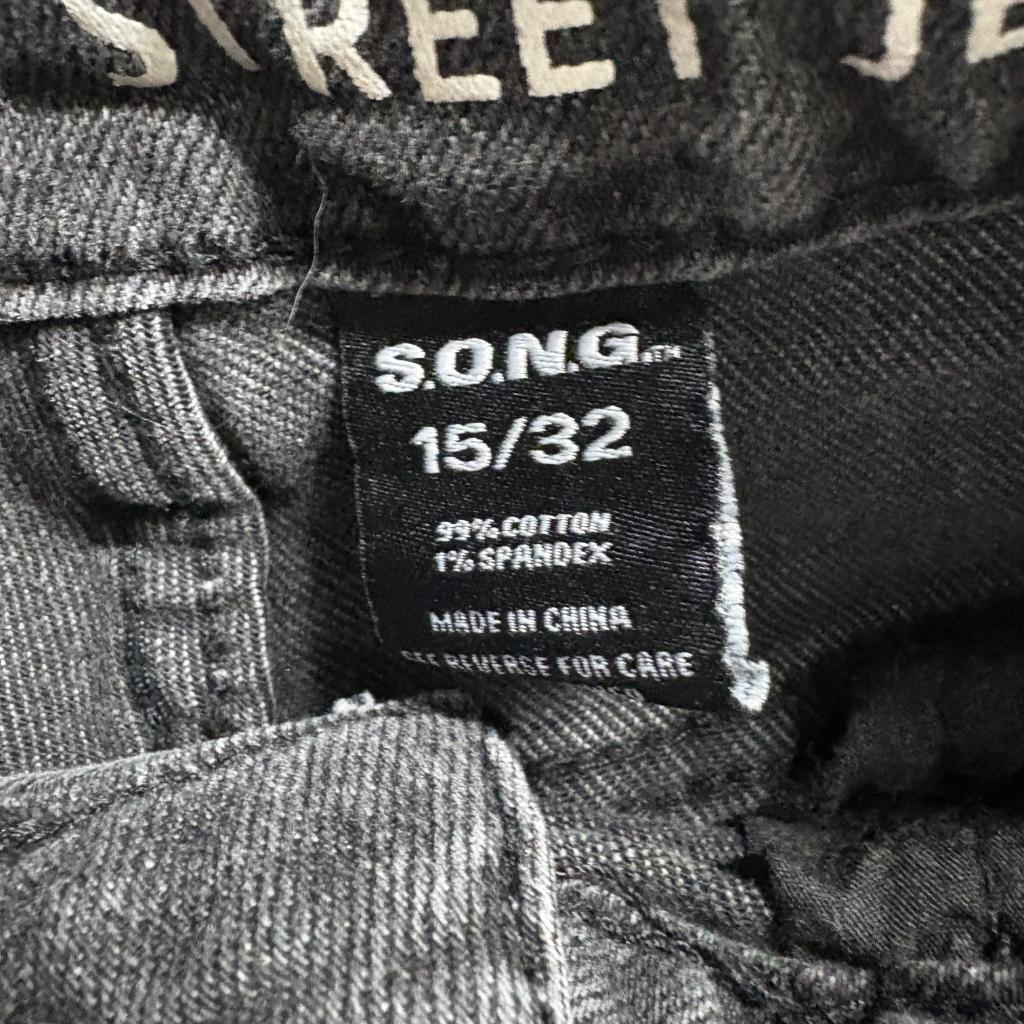 S.O.N.G. Street Jean Womens Size 15/32 Gray High Rise Wide Leg Denim Jeans