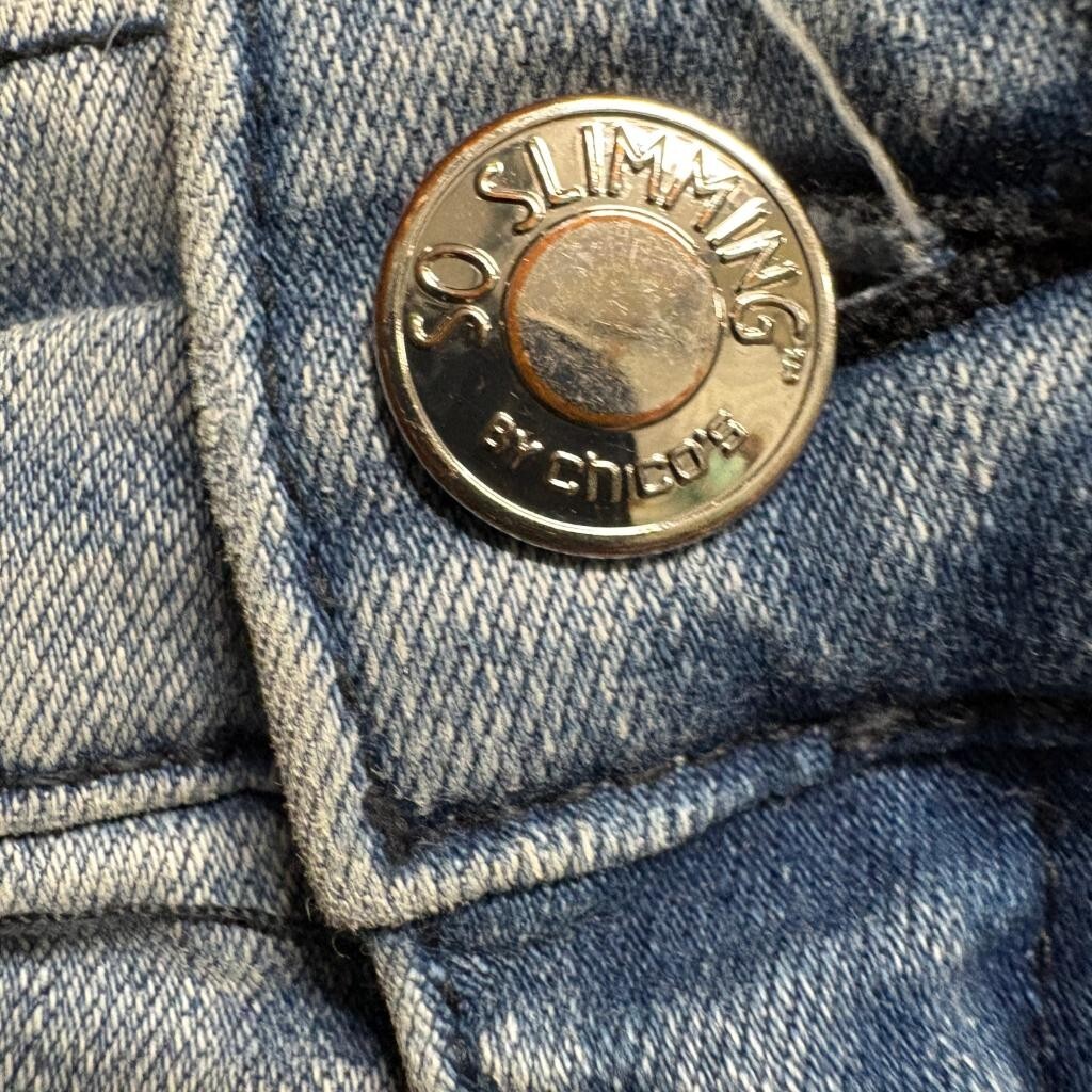 Chicos So Lifting Jeans Womens 1 Regular Blue Denim So Slimming Straight Leg