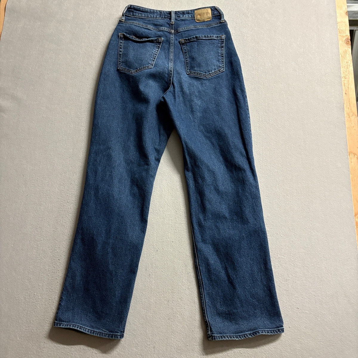 Hollister Curvy Ultra High Rise Dad Jeans Womens 5R 27x31 Distressed Blue Denim